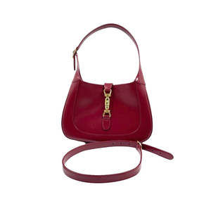 Gucci Jackie 1961 Red Leather Bag Small with Adjustable Strap